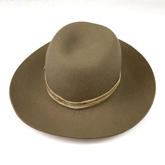 Rag & Bone New York Zoe Wool Fedora Hat Taupe 100% Wool  W275198NN main image 4